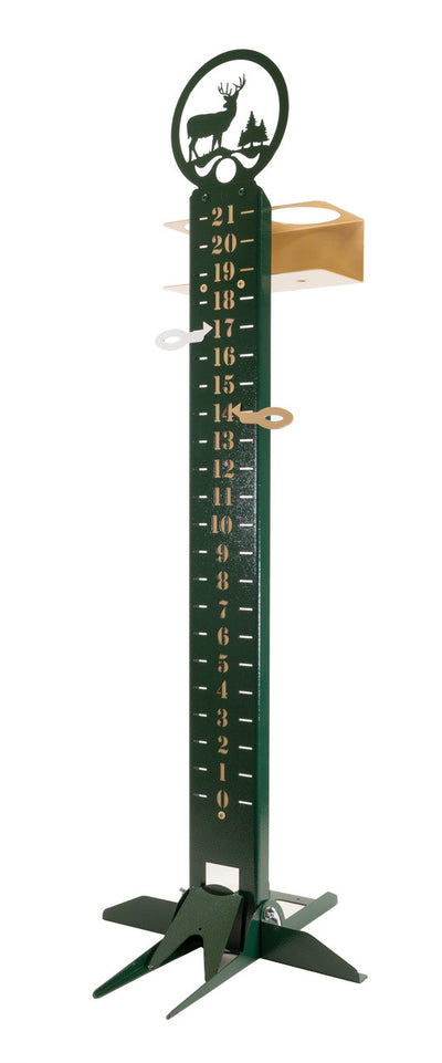 Buck Deer Green Metal Lawn Scoreboard / Cup Holder