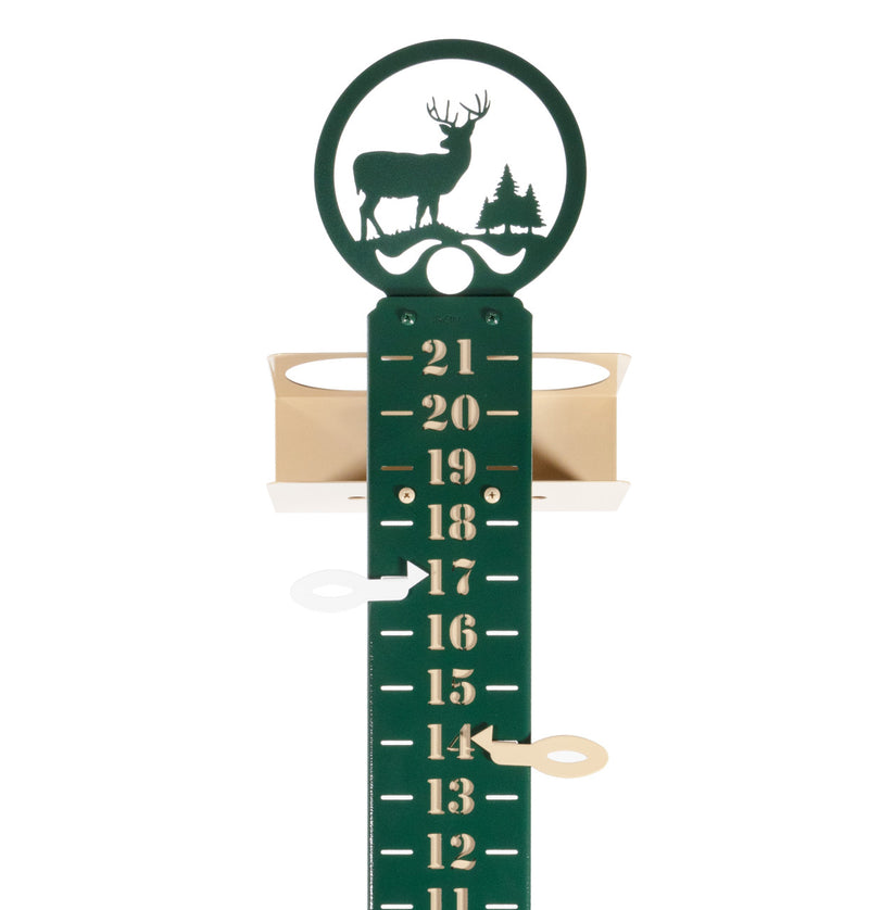 Buck Deer Green Metal Lawn Scoreboard / Cup Holder