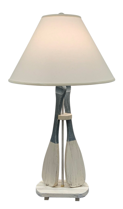 2 Paddle Cottage Table Lamp w/Shade