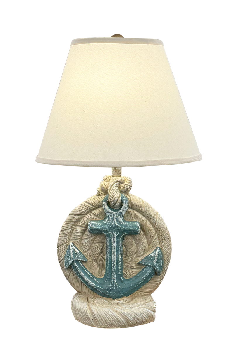 Anchor With Rope Coastal Design Table Lamp