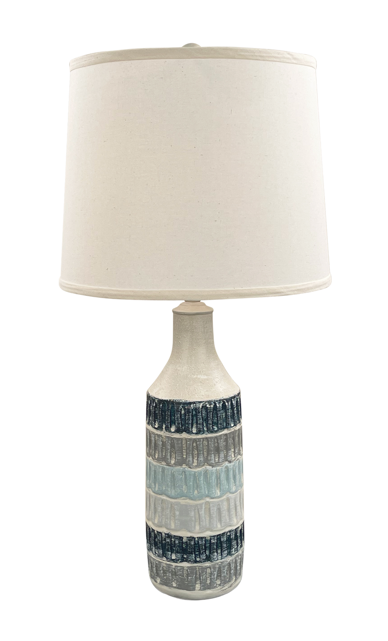 Weathered Cottage Nautical Round Pot Table Lamp