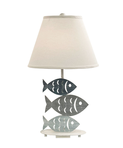 Nautical Iron 3 Fish Metal Table Lamp