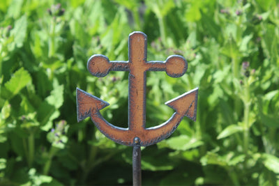 Anchor Nautical Metal Plant Stake