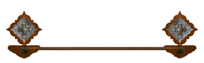 Diamond Silver Concho 27 Inch Towel Bar