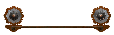 Round Copper Concho 27 Inch Towel Bar