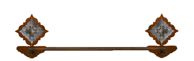 Diamond Silver Concho 18 Inch Hand Towel Bar