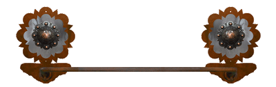 Round Copper Concho 18 Inch Hand Towel Bar