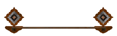 Diamond Copper Concho 18 Inch Hand Towel Bar