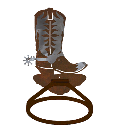 Burnished Cowboy Boot Towel Ring