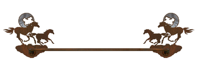 Burnished Wild Horse with Moon 27 Inch Towel Bar