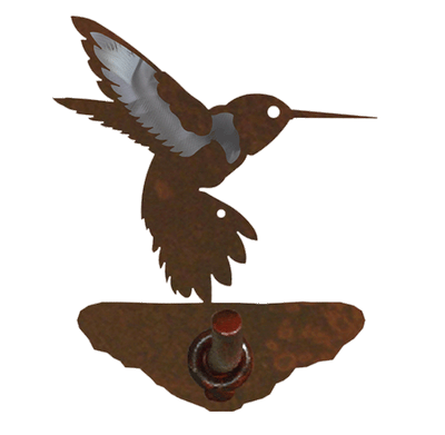 Burnished Humingbird Design Robe Hook