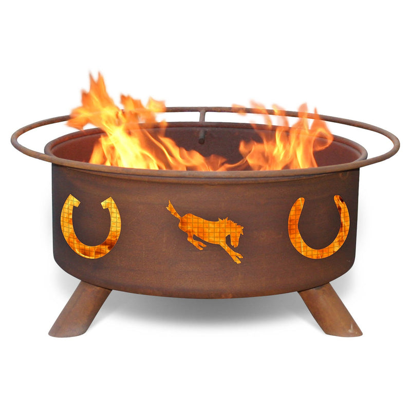 Patina Products Horseshoe Design Outdoor Fire Pit