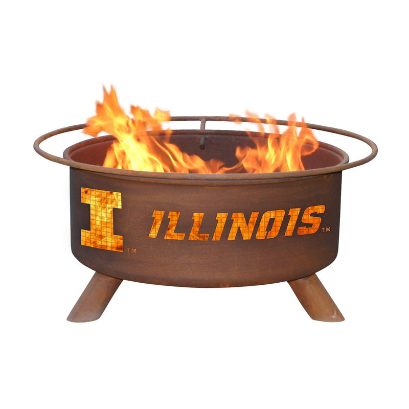 Collegiate Illinois Outdoor Fire Pit