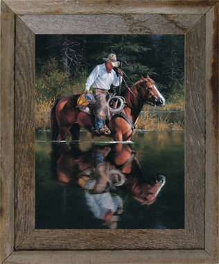 Narrow Western 2" Barnwood Picture Frame