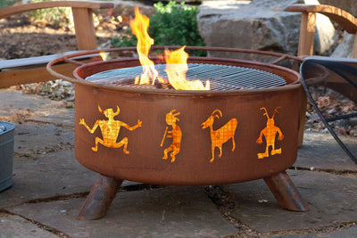 Patina Products Kokopelli Design Outdoor Fire Pit