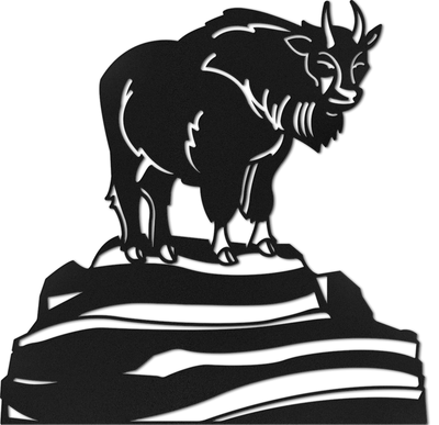 Mountain Goat Metal Wall Art / Black Powder Coat