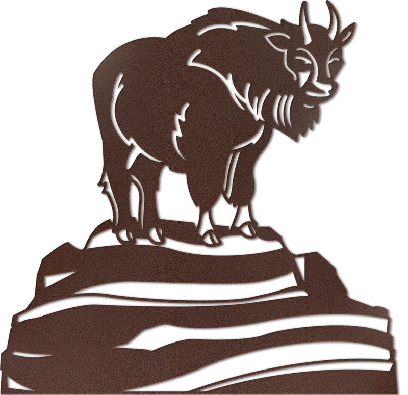 Mountain Goat Metal Wall Art / Rust Powder Coat