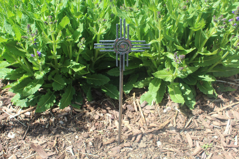 Metal New Mexico Zia Plant Stake