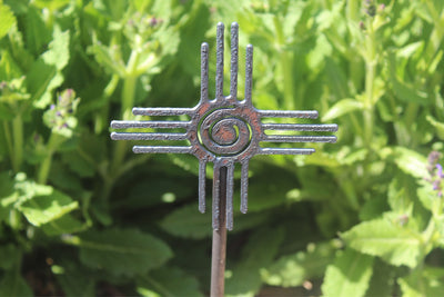 Metal New Mexico Zia Plant Stake