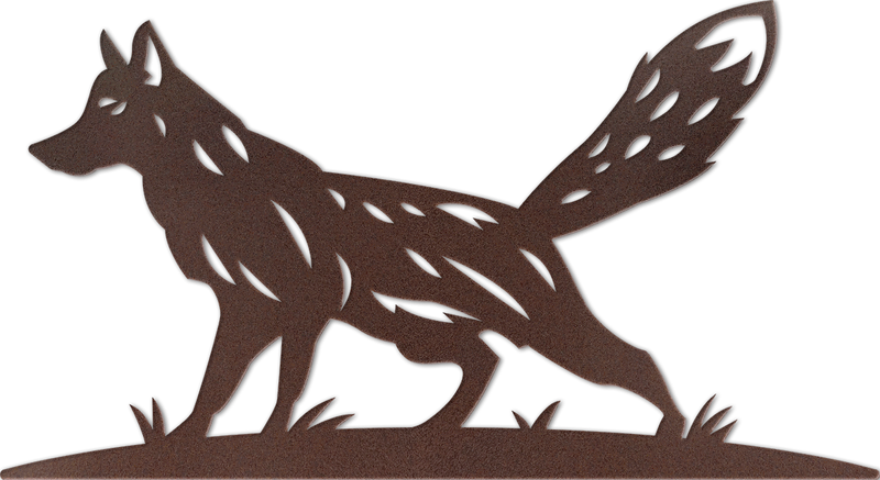 Red Tail Fox Metal Wall Art