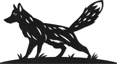 Red Tail Fox Metal Wall Art
