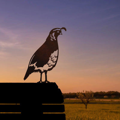 California Quail Metalbird Yard Art