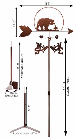 Bear Design Weathervane