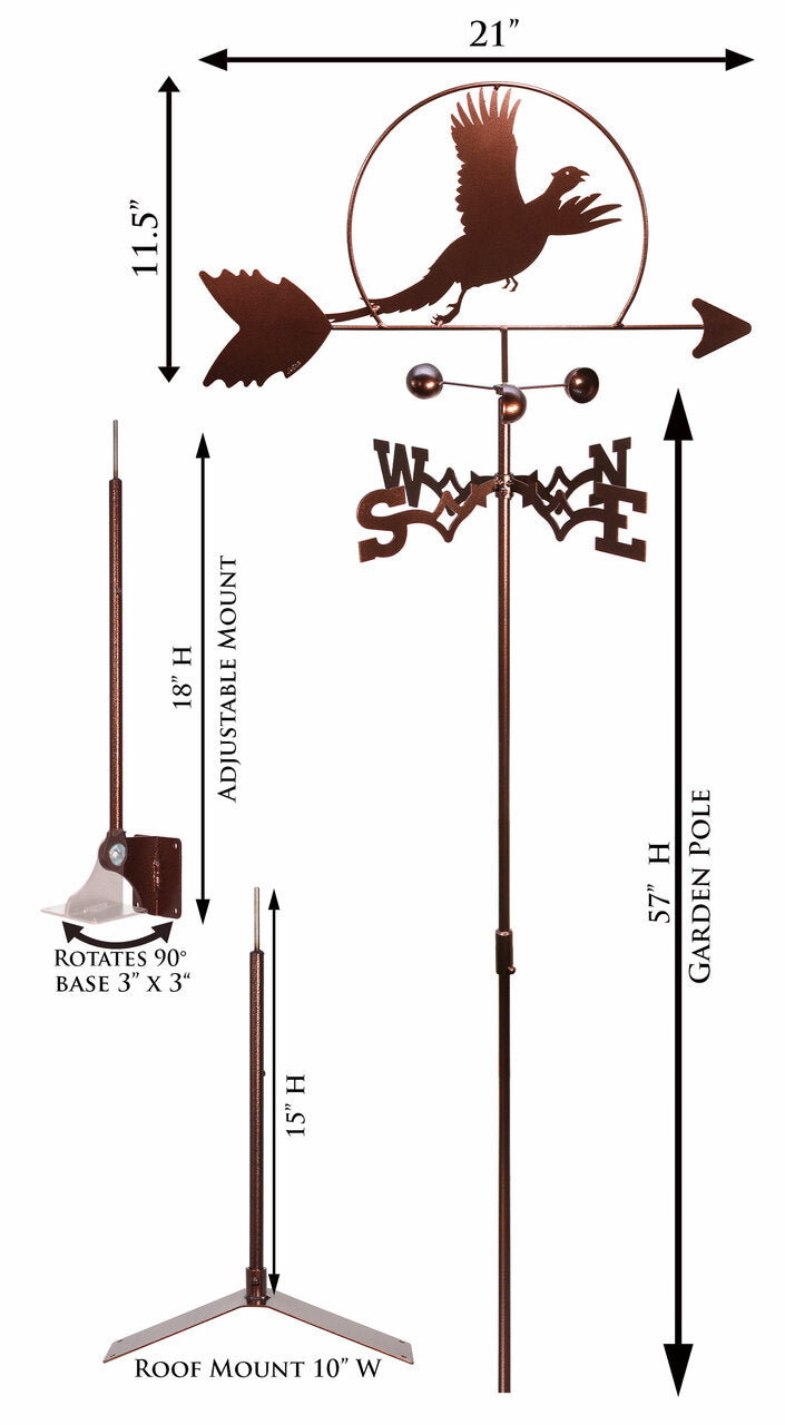 Rooster Pheasant Weathervane