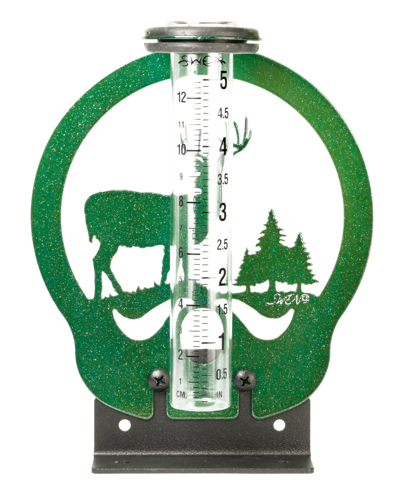 Deer with Pine Trees Rain Gauge