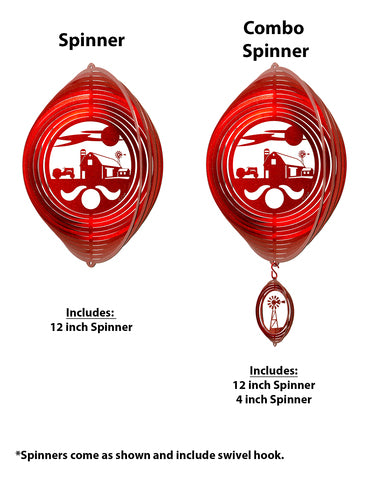 Farm Tractor Metal Garden Wind Spinner