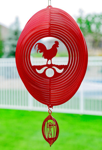Rooster Chicken Design Metal Wind Spinner
