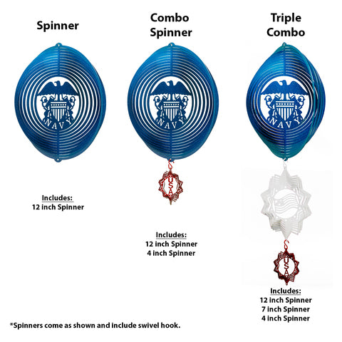 Navy Design Metal Wind Spinner