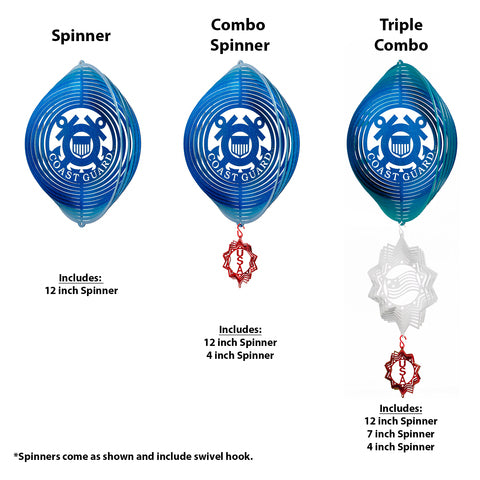 Coast Guard Design Metal Wind Spinner