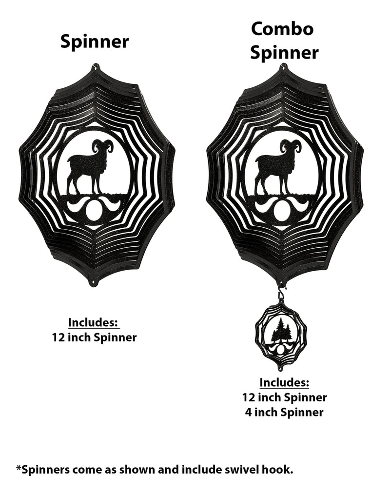 Big Horn Sheep Metal Wind Spinner