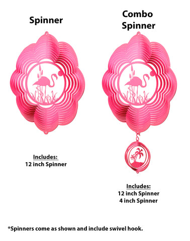 Flamingo Design Metal Wind Spinner
