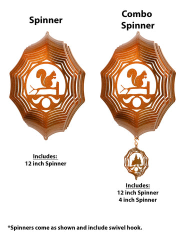 Squirrel Design Metal Wind Spinner