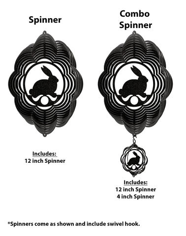 Rabbit Design Metal Wind Spinner