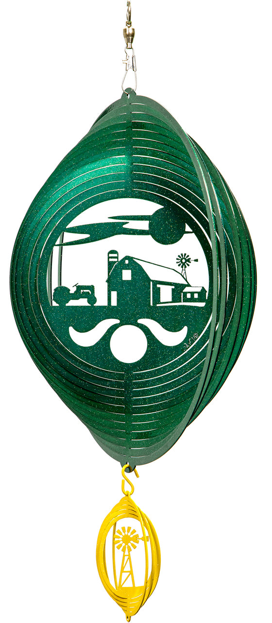 Farm Tractor Metal Garden Wind Spinner