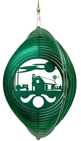 Farm Tractor Metal Garden Wind Spinner