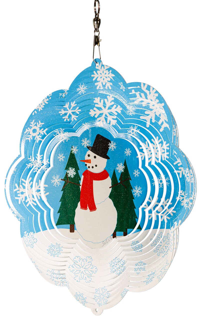 Snowman Multi Color-Design Metal Wind Spinner