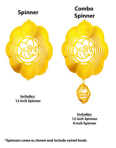 Bumble Bee Design Metal Wind Spinner