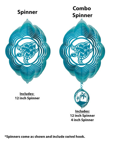 Sea Turtle Design Metal Wind Spinner