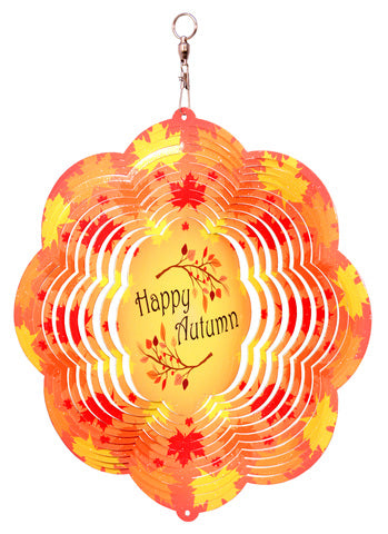 Fall Autumn Cloud Shaped Metal Wind Spinner