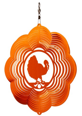 Turkey Thanksgiving Design Metal Wind Spinner