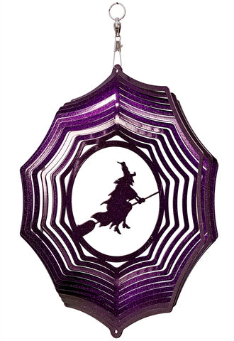 Witch Halloween Design Metal Wind Spinner