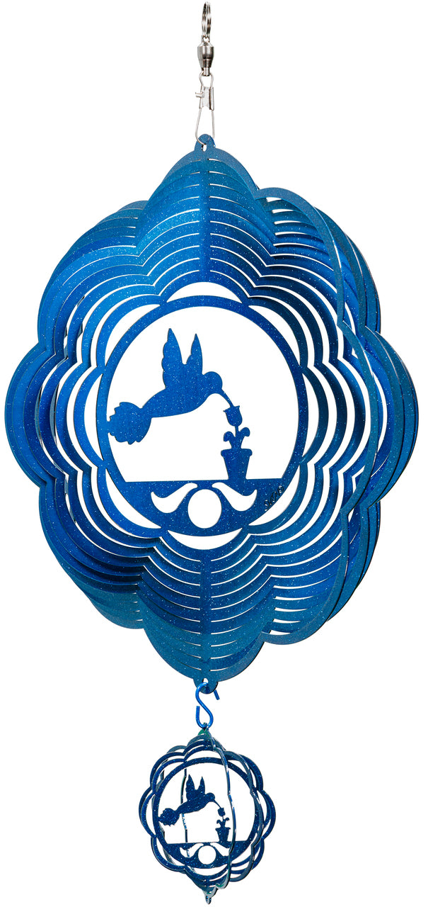 Hummingbird Design Metal Wind Spinner