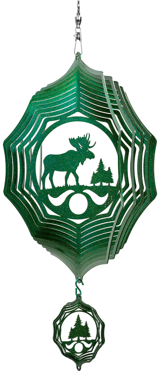 Moose Design Metal Wind Spinner