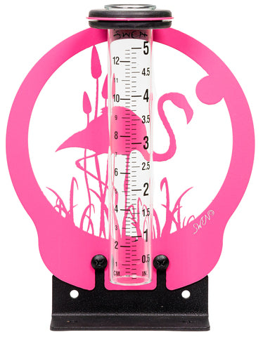 Pink Flamingo Rain Gauge