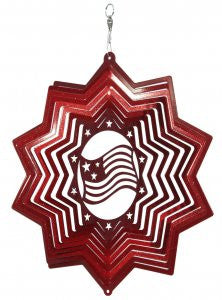 American Flag Metal Wind Spinner