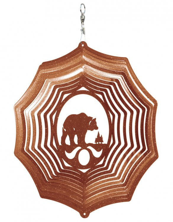 Bear Design Metal Wind Spinner